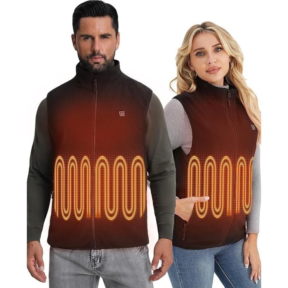 Heated Vest for Men and Women Battery Pack Included Fleece Jackets Medium